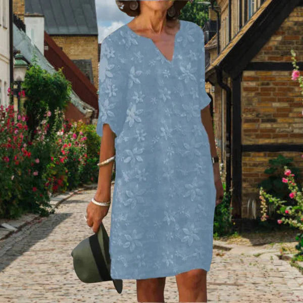 Abito da donna Maggie - Elegante abito estivo con scollo a V e vestibilità fluida per le giornate di sole