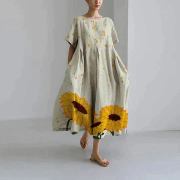 Abito da donna Zara: elegante stampa floreale, traspirante e confortevole, vestibilità comoda