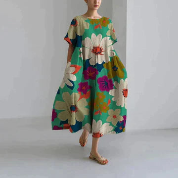 Abito da donna Zara: elegante stampa floreale, traspirante e confortevole, vestibilità comoda