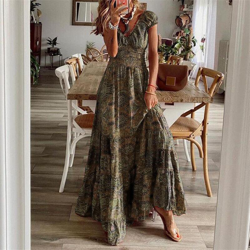 Abito lungo bohémien da donna Faith: leggero, dalla vestibilità fluida e dal look casual chic