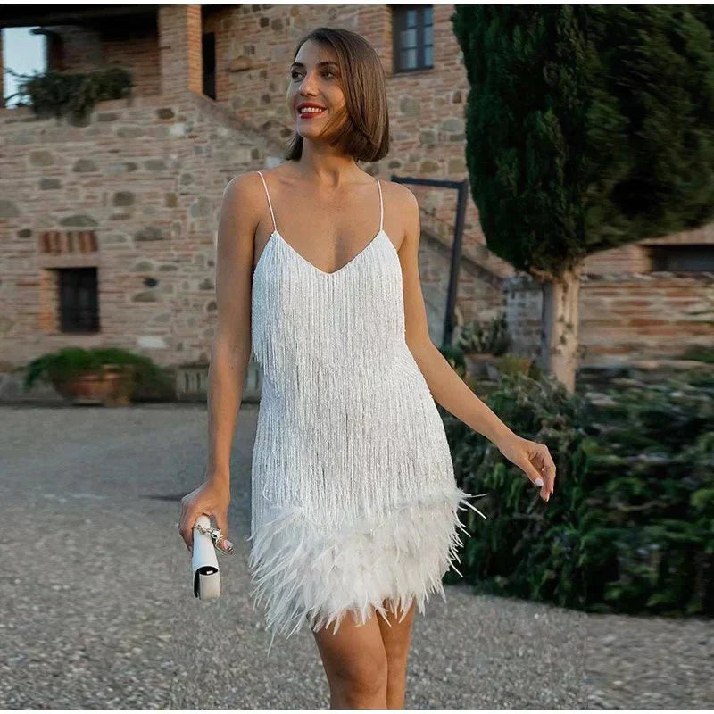 Abito da cocktail da donna Samantha - Abito aderente con paillettes e taglio elegante per le occasioni speciali