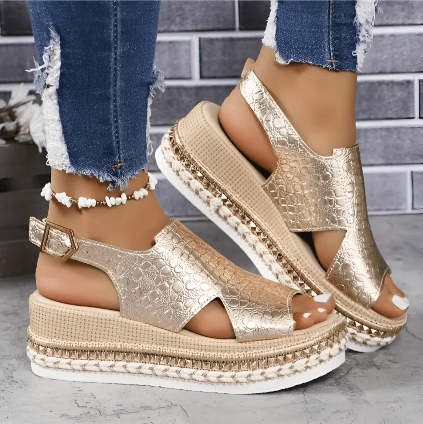 Sandali da donna Meena: comode espadrillas con cinturino regolabile e suola stabile