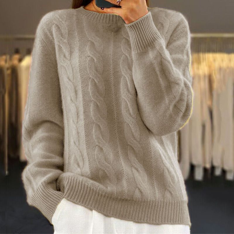 Bridget Pull Torsadé – Laine & Cachemire, Doux et Élégant pour un Confort Optimal
