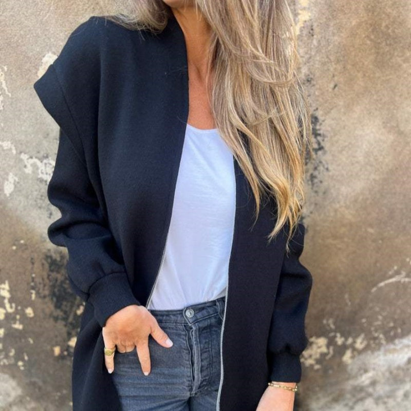 Juliana Veste de Printemps pour Femme – Manteau Léger Minimaliste avec Fermeture Éclair & Coupe Confortable pour le Quotidien