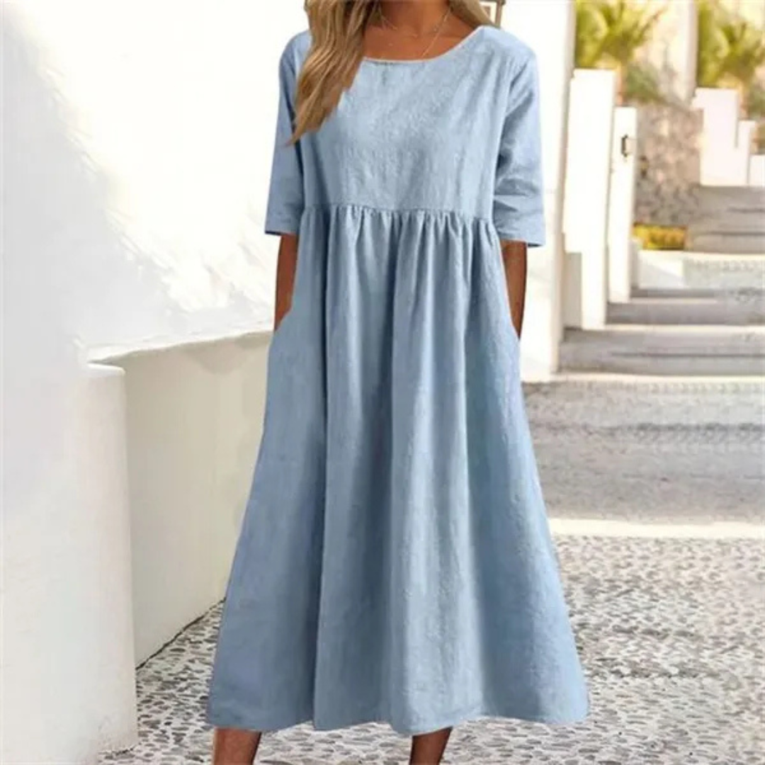 Abito estivo da donna Noelle - Abito midi leggero con vestibilità ampia per un look estivo casual