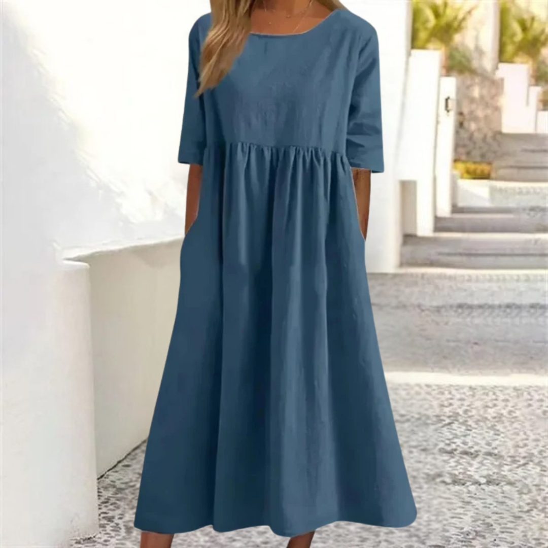 Abito estivo da donna Noelle - Abito midi leggero con vestibilità ampia per un look estivo casual