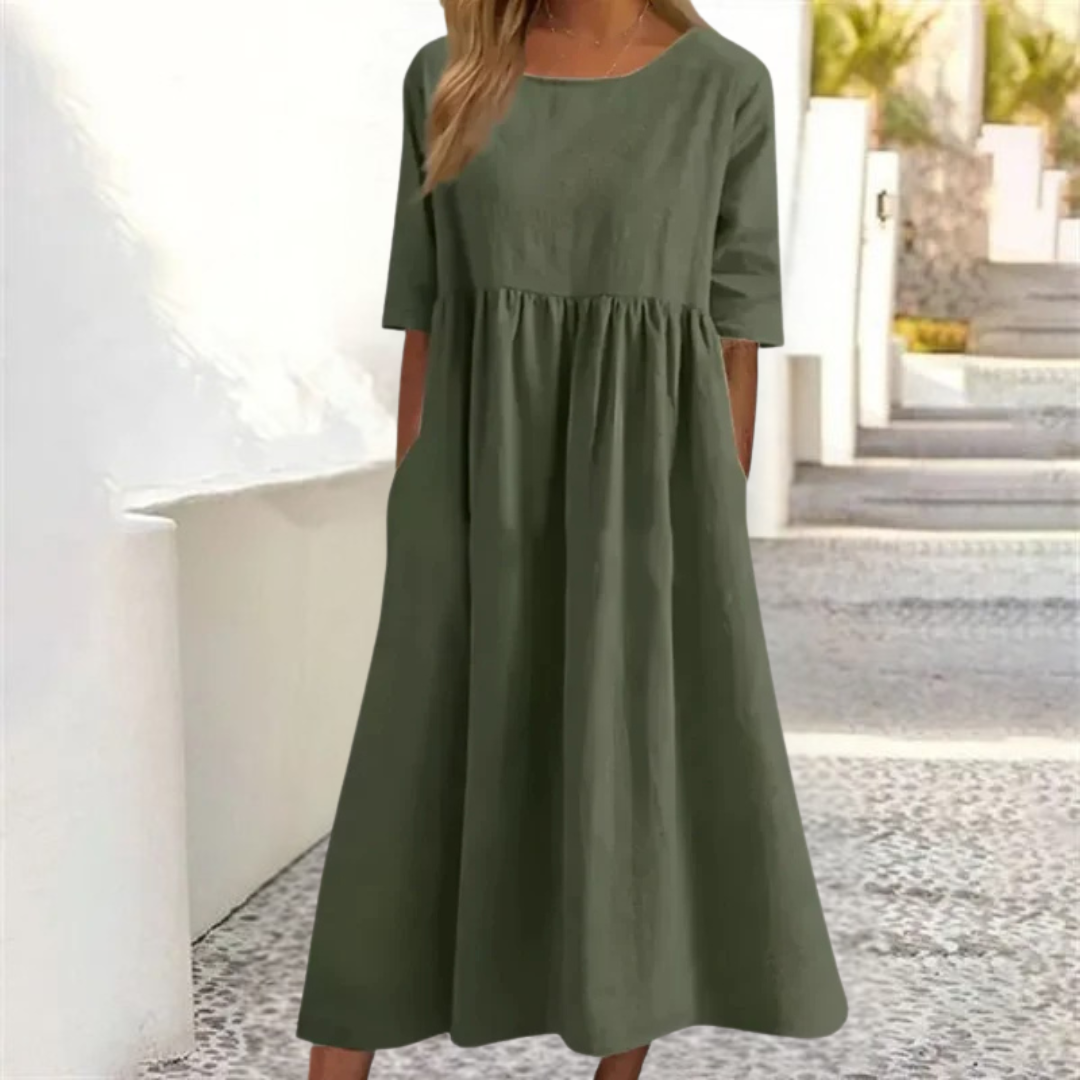 Abito estivo da donna Noelle - Abito midi leggero con vestibilità ampia per un look estivo casual