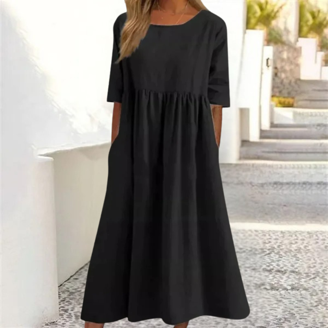 Abito estivo da donna Noelle - Abito midi leggero con vestibilità ampia per un look estivo casual
