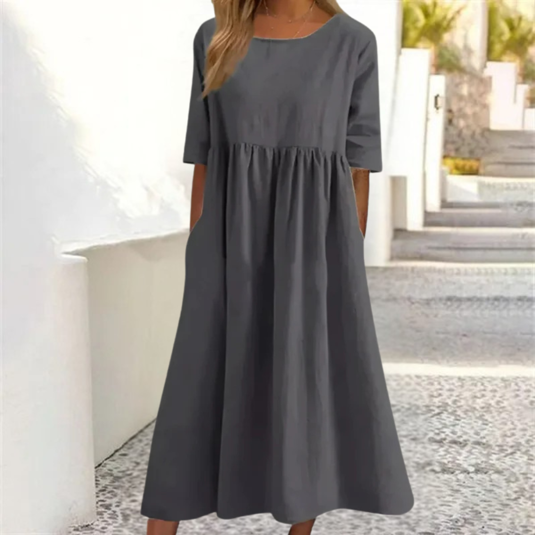 Abito estivo da donna Noelle - Abito midi leggero con vestibilità ampia per un look estivo casual