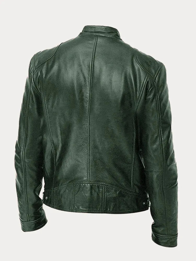 Dave Veste Biker Homme – Cuir PU Tendance avec Coupe Classique & Doublure Douce en Coton