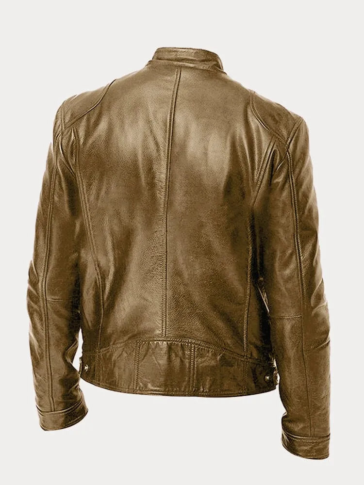 Dave Veste Biker Homme – Cuir PU Tendance avec Coupe Classique & Doublure Douce en Coton