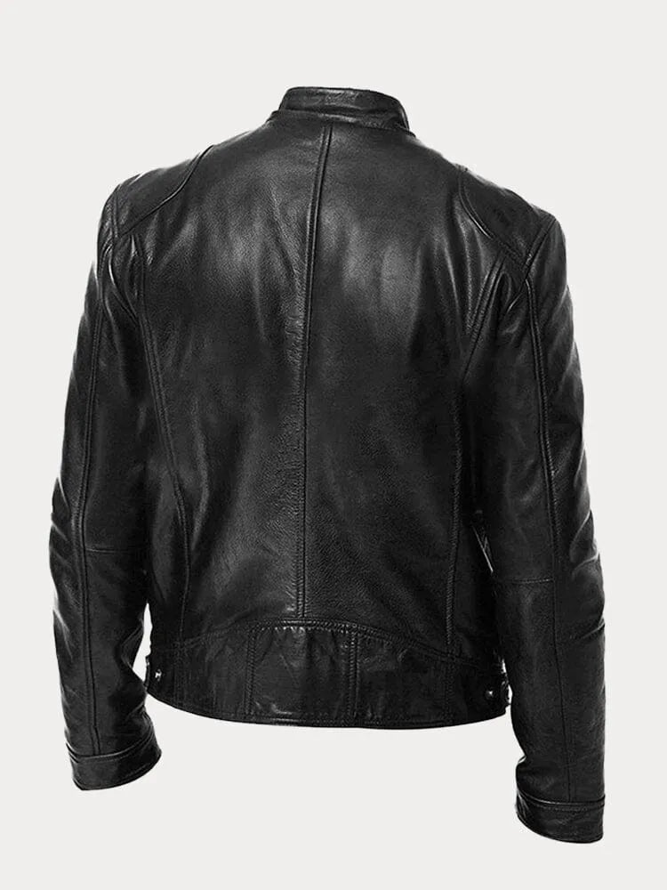 Dave Veste Biker Homme – Cuir PU Tendance avec Coupe Classique & Doublure Douce en Coton