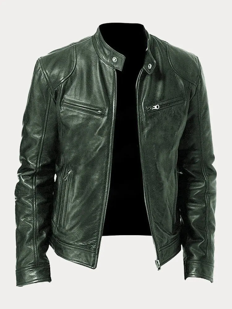 Dave Veste Biker Homme – Cuir PU Tendance avec Coupe Classique & Doublure Douce en Coton