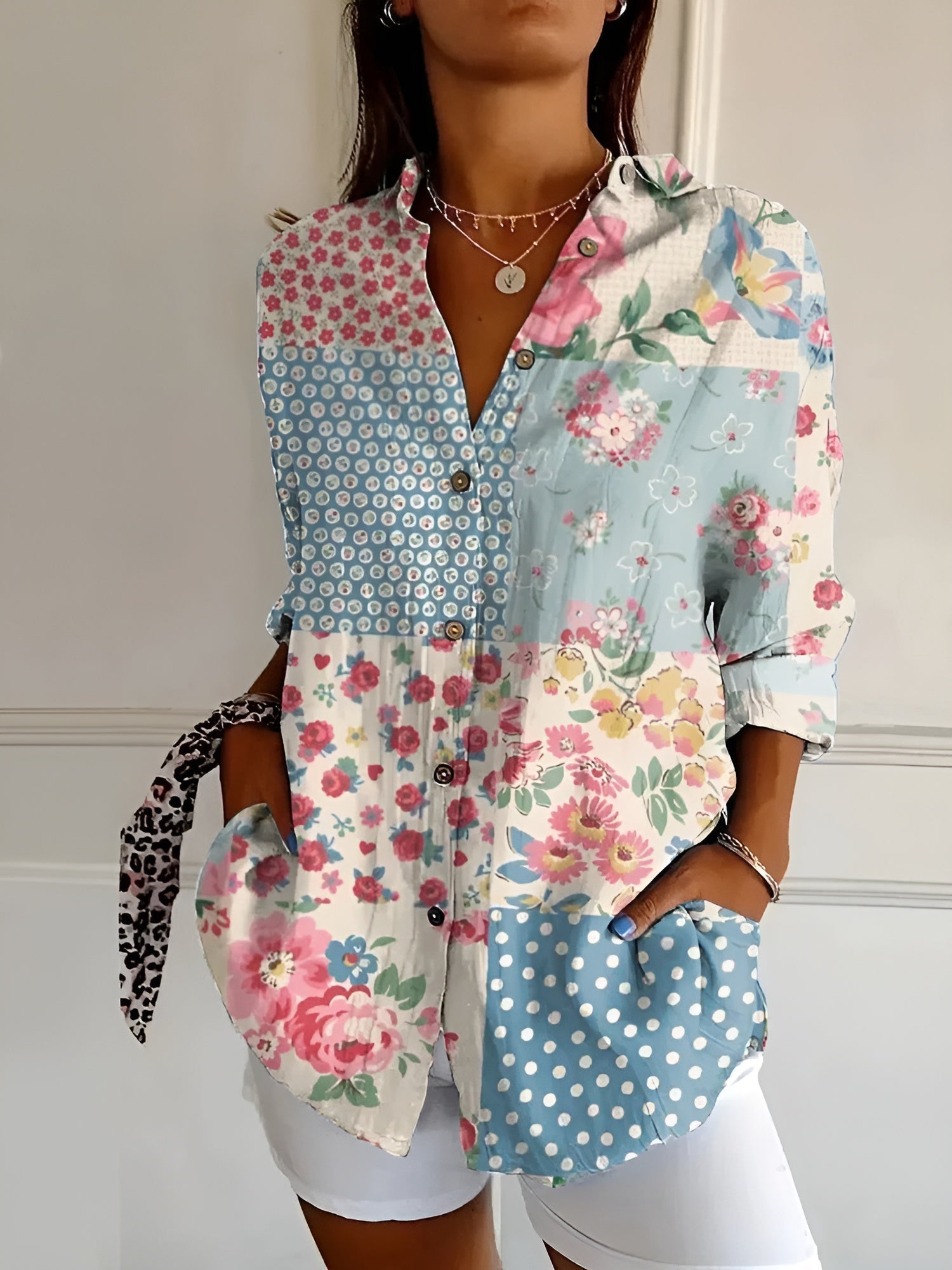 Camicetta da donna Haven Chic - Elegante camicetta a maniche lunghe da indossare tutti i giorni o in ufficio