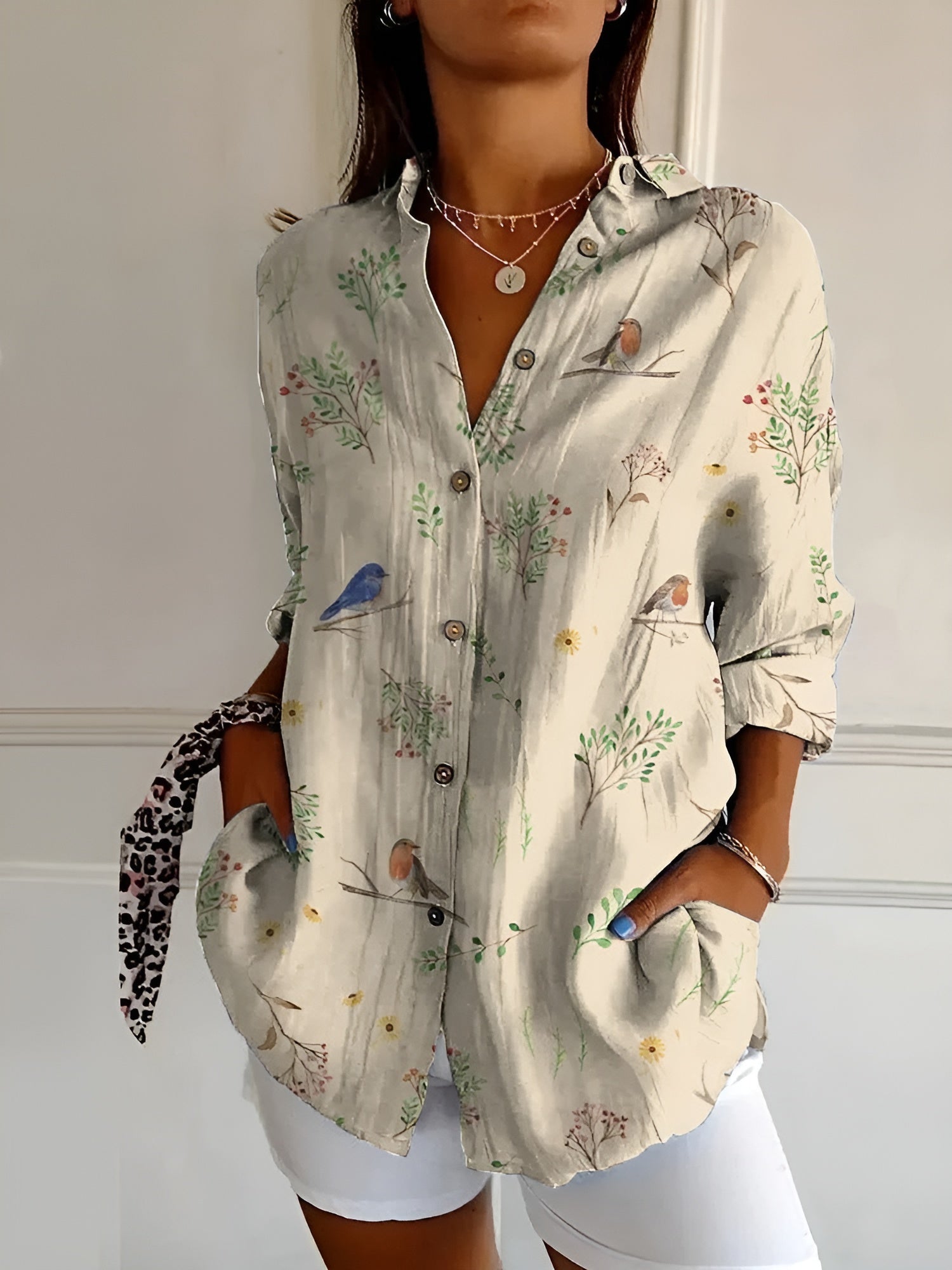 Camicetta da donna Haven Chic - Elegante camicetta a maniche lunghe da indossare tutti i giorni o in ufficio