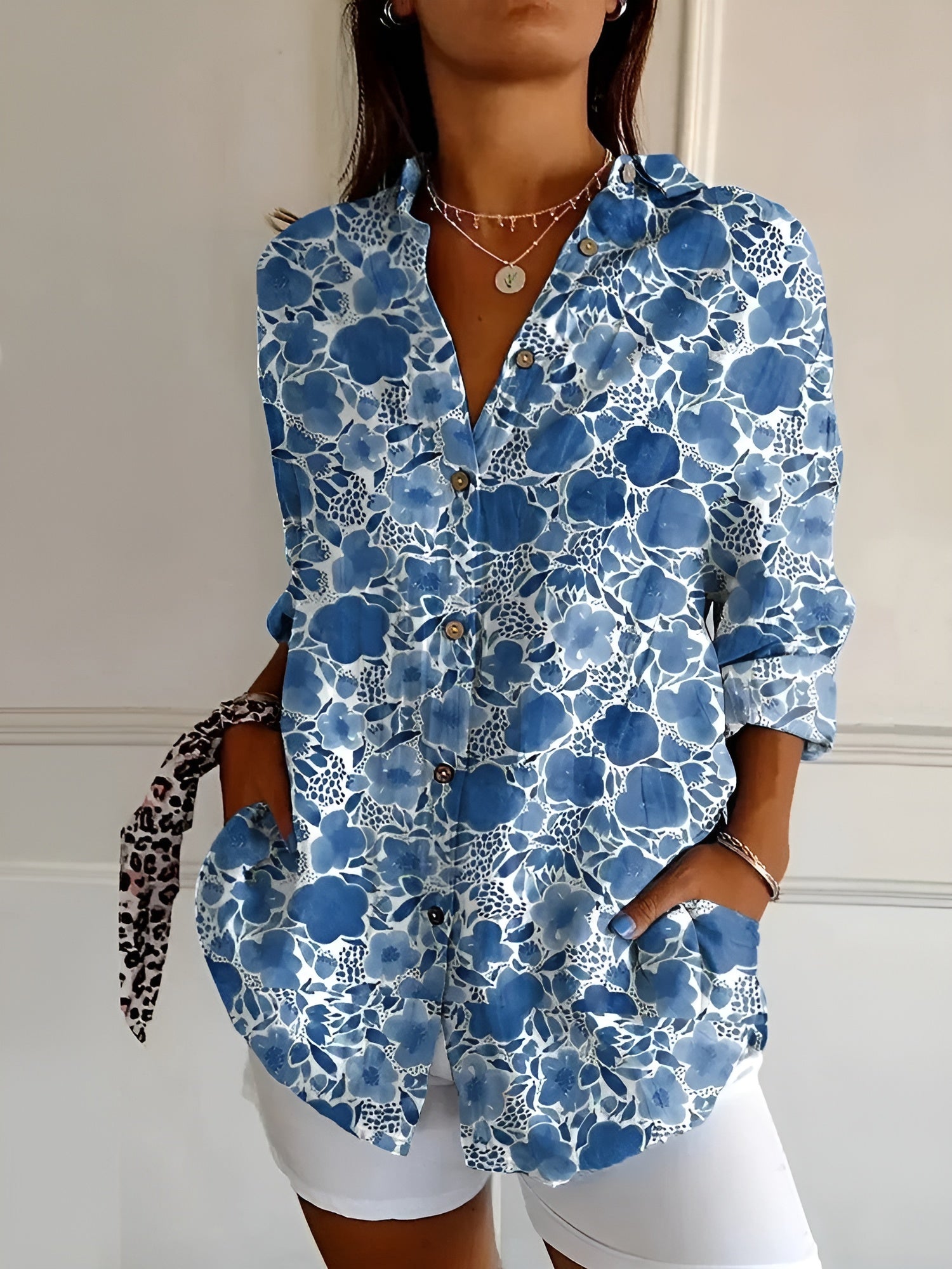 Camicetta da donna Haven Chic - Elegante camicetta a maniche lunghe da indossare tutti i giorni o in ufficio