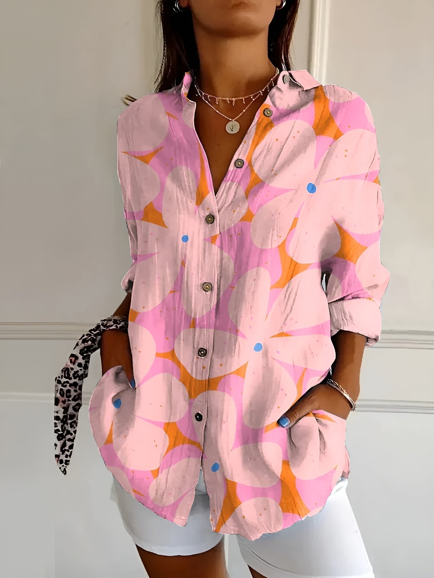Camicetta da donna Haven Chic - Elegante camicetta a maniche lunghe da indossare tutti i giorni o in ufficio