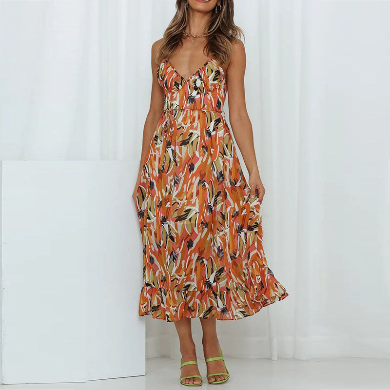 Robe Femme Leah – Robe Midi Élégante avec Coupe Confortable pour Soirée & Dîner
