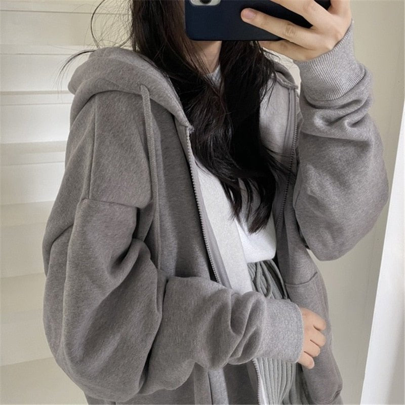 Giacca da donna Ayleen – Giacca oversize con cappuccio e tasche, stile moderno e confortevole