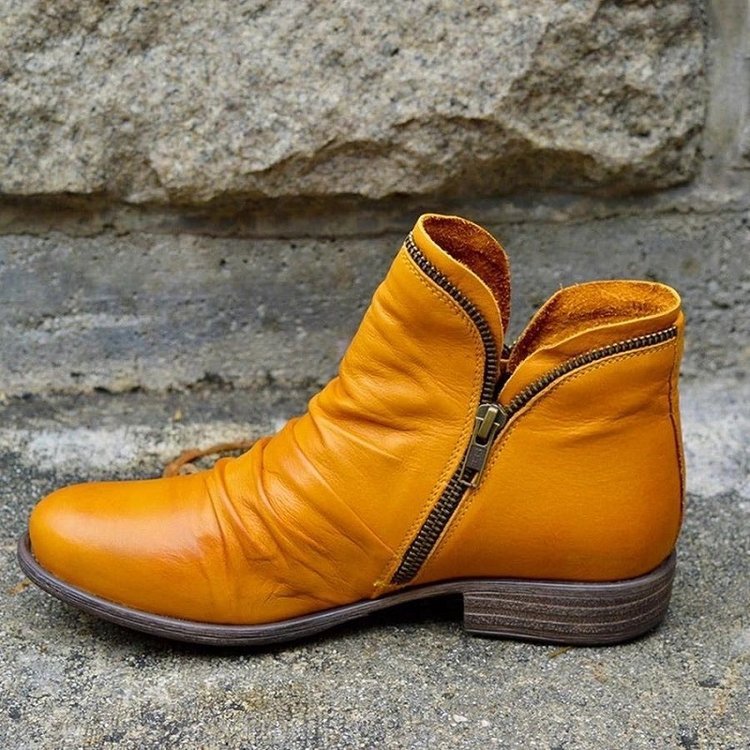 Stivali in pelle da donna Valentina - Eleganti stivaletti con cerniera, comodi e resistenti