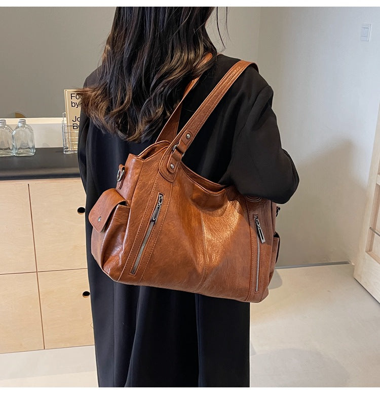 Clara Sac à Main Femme – Sac en Cuir Élégant avec Compartiments Spacieux & Détails Zippés