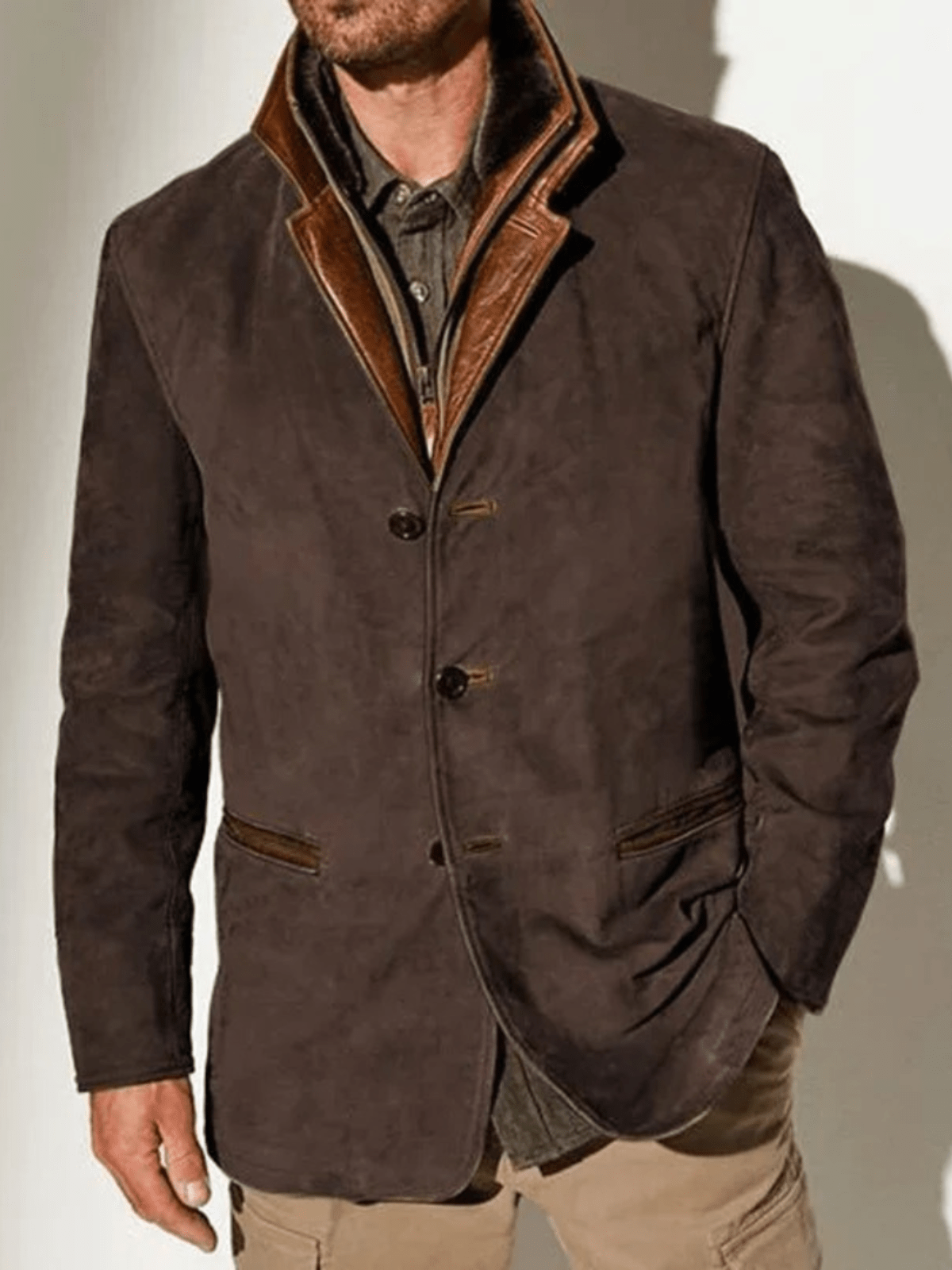 Giacca da uomo Vern: giacca in pelle vintage elegante e resistente con uno stile senza tempo