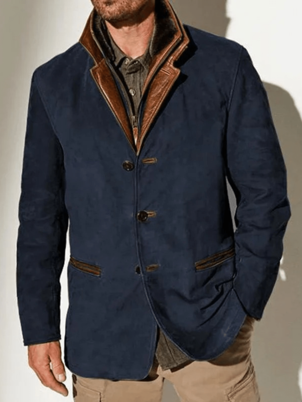 Giacca da uomo Vern: giacca in pelle vintage elegante e resistente con uno stile senza tempo