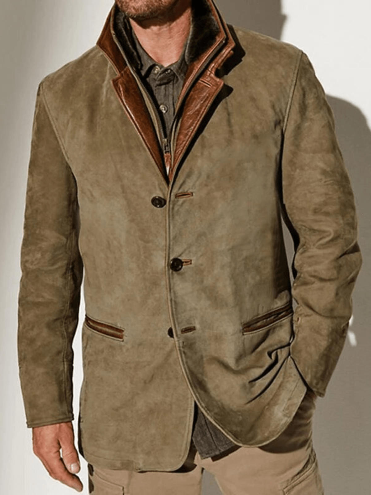 Giacca da uomo Vern: giacca in pelle vintage elegante e resistente con uno stile senza tempo