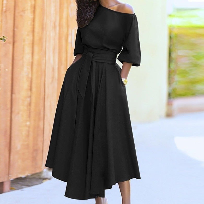 Abito elegante da donna Ella - Abito in cotone con vita aderente e stile classico versatile