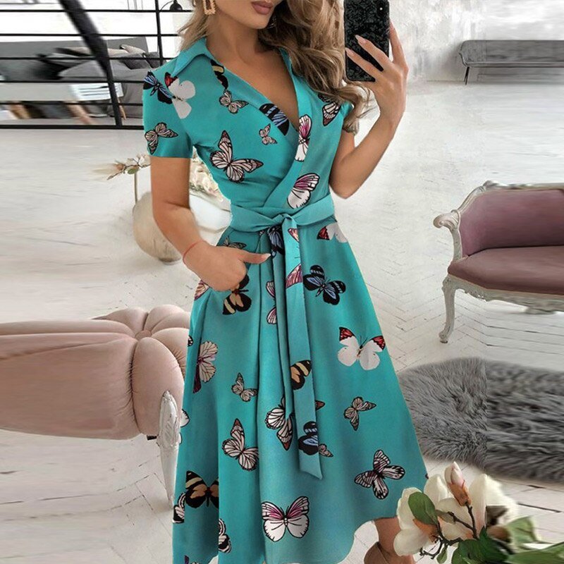 Abito elegante da donna Ella - Abito in cotone con vita aderente e stile classico versatile