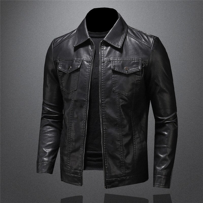 Giacca in pelle premium da uomo Robert: stile senza tempo, resistente ed elegante